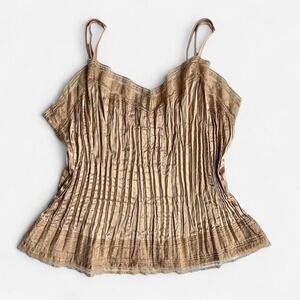 Y2K Vintage‎ Apt. 9 Crushed Satin and Lace Gold Cami